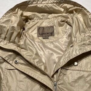 RFT Rainforest Women Raincoat Windbreaker Jacket Beige Size S